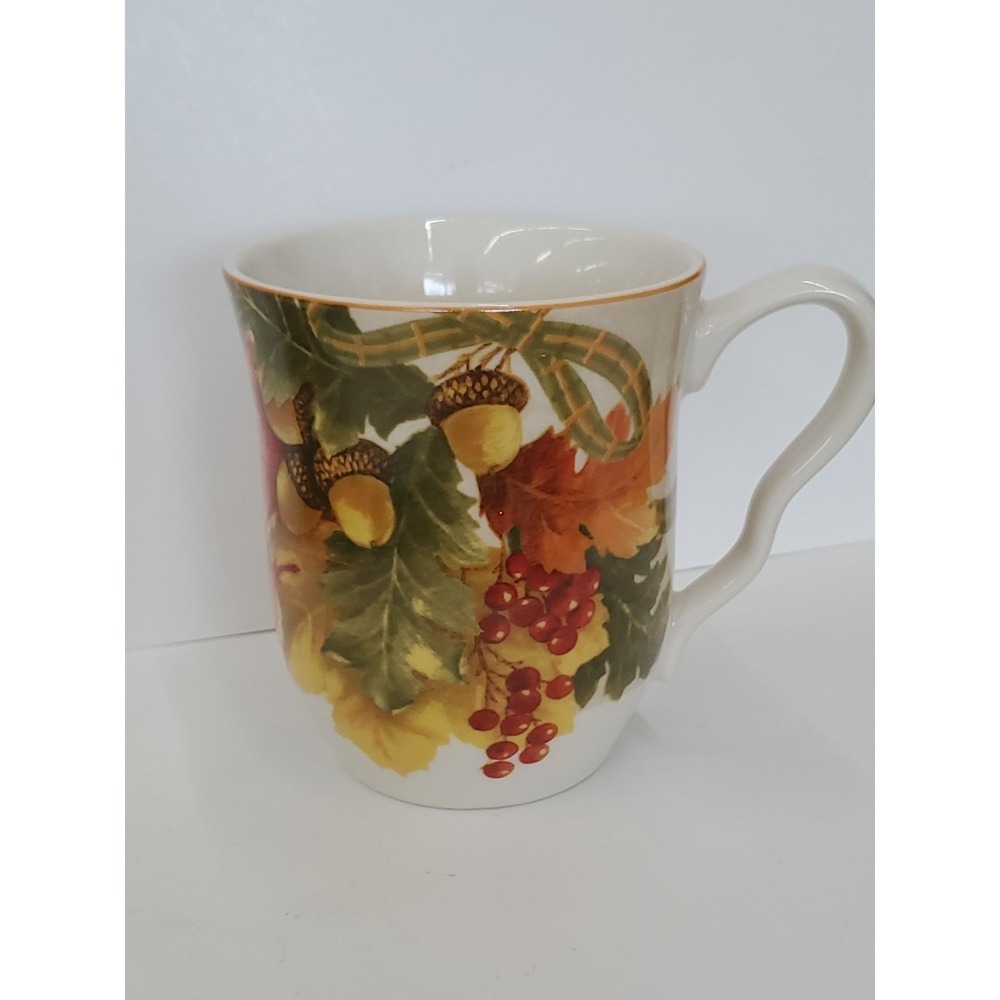 222 Fifth, 'Autumn Celebration' Porcelain, Coffee Mug - 14 oz Capacity